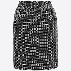 J. Crew Black and White Smocked Mini Skirt size 14